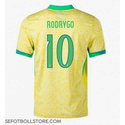 Brasilien Rodrygo Goes #10 Replika Hemmatröja Copa America 2024 Kortärmad